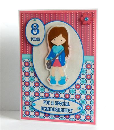 Fashion Girl in Blue A5 Mini Kit by Denise Murray