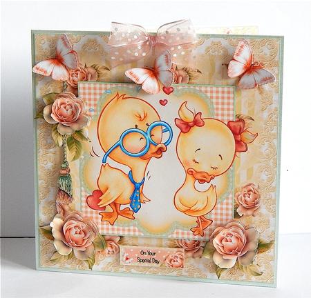A Little Smooch Card Front Kit by Denise Murray