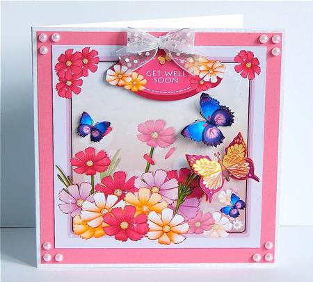 Butterfly Kisses 2 Card Front Topper by Denise Murray