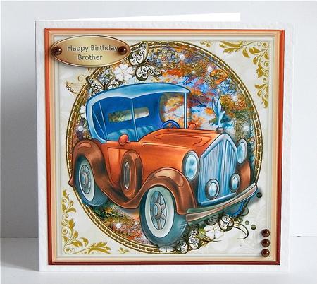 Lovely Vintage Car Fit for a King ( Tan ) by Denise Murray