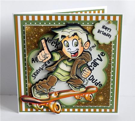 Radical Boarder Card Front Kit by Denise Murray