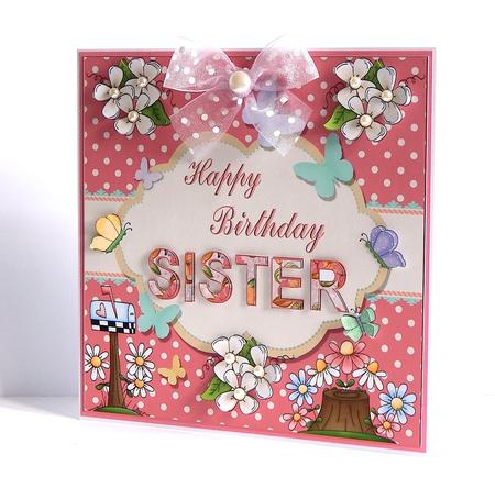 Happy Birthday Sister Topper by Denise Murray