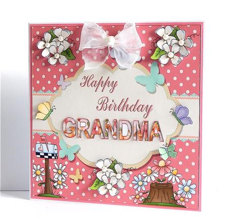 Happy Birthday Grandma Topper by Denise Murray