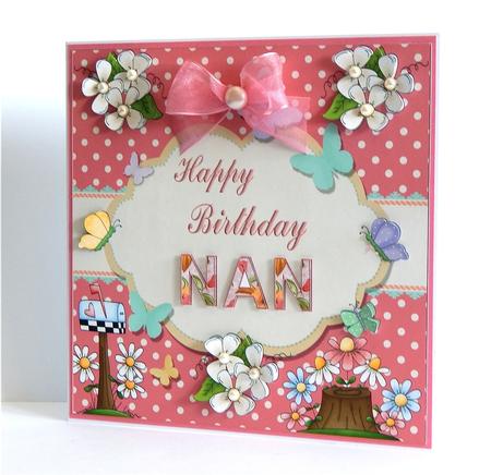 Happy Birthday Nan Topper by Denise Murray
