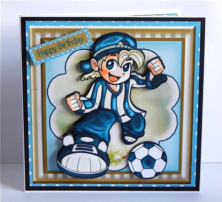 Football Crazy! Card Front Kit by Denise Murray