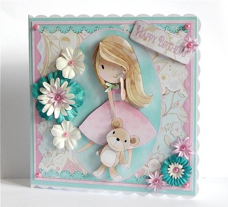 Playtime Girl and Her Teddy Mini Kit by Denise Murray