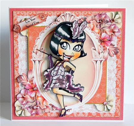 The Little Flapper Card Front Kit by Denise Murray