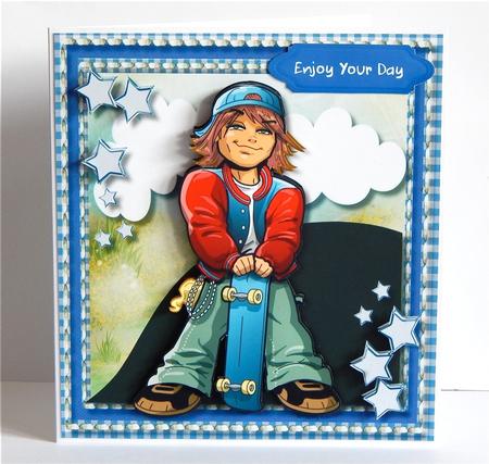 8x8 Minii Kit Urban Skate Boarder  by Denise Murray