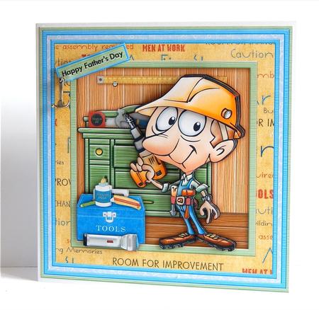 I Love My Power Tools 8x8 DIY Father's Day Birthday Mini Kit by Denise Murray