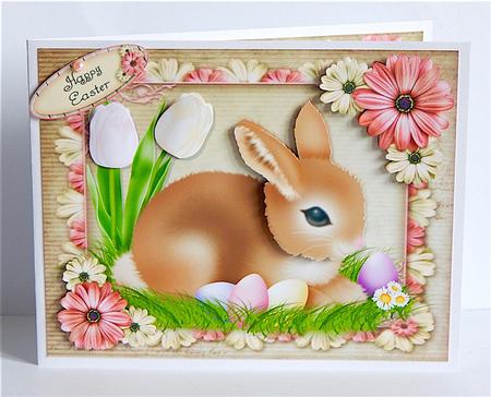 Brown Easter Bunny by Denise Murray