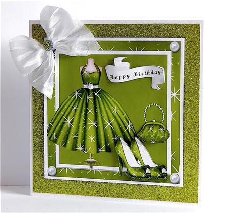 Christmas Dress Card Front (2) by Denise Murray
