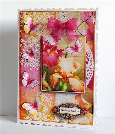 Cardtopper with Matching Envelope Iris 865 by Denise Murray