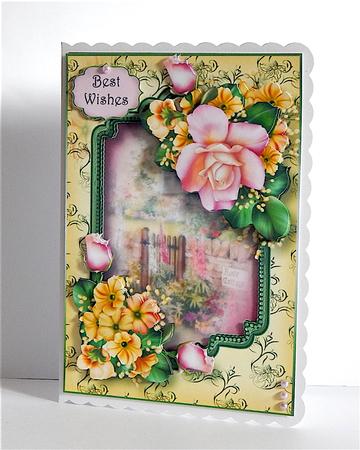 Pink & Yellow at the Rose Cottage by Denise Murray