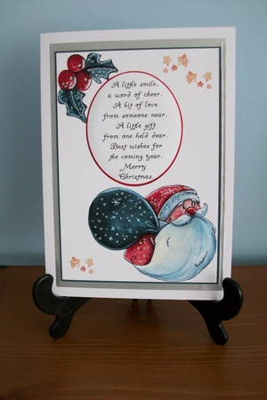 Christmas Watercolour Verse 2 by Denise Mynard