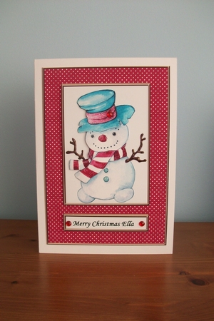 Cute Little Snowman Holiday Topper (Card One) by Denise Mynard
