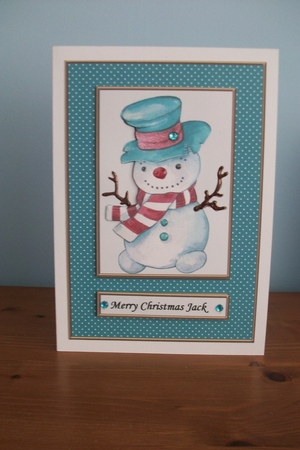 Cute Little Snowman Holiday Topper (Card Two) by Denise Mynard