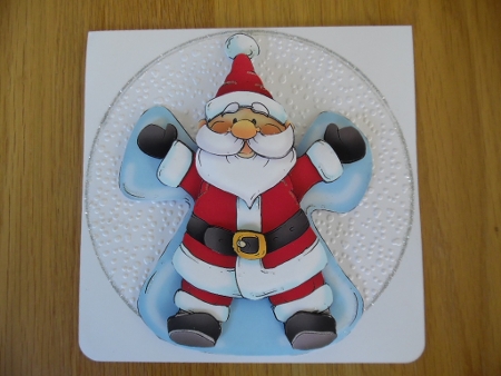 Snow angel santa doodles by Denise Mynard