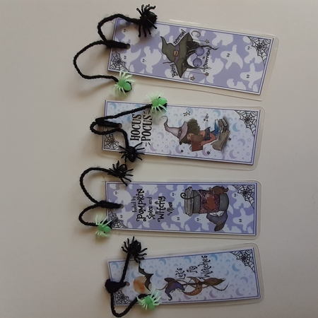 Halloween/Birthday 4 x Bookmarks by Denise Mynard