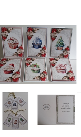 Christmas Cupcake A5 Multi Topper Kit by Denise Mynard