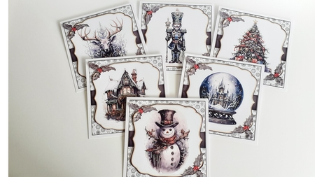 Dark Gothic Christmas Mixed 1 Multi Topper Kit by Denise Mynard