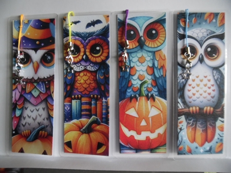 Halloween Owl Bookmarks by Denise Mynard