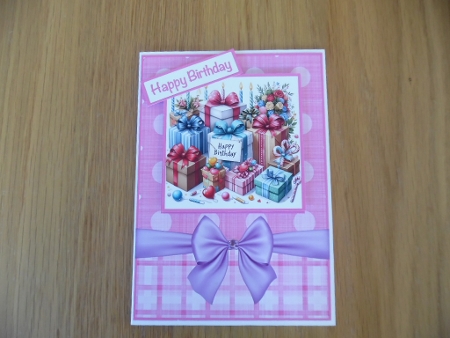 Happy Birthday Presents Card Front 5x7 by Denise Mynard