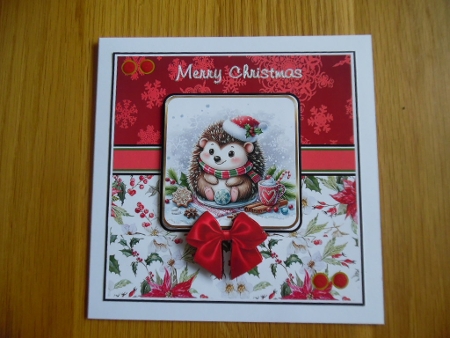 retro christmas hedgehog by Denise Mynard