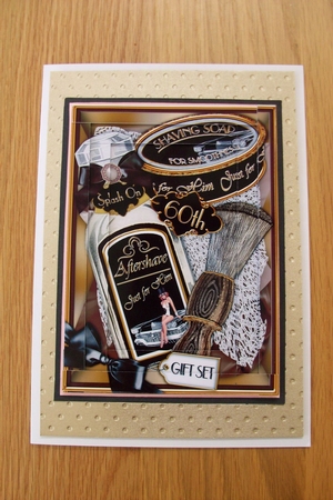 Aftershave 60th Birthday Gift Set 7x5in Spiral Edge Stacker by Denise Mynard