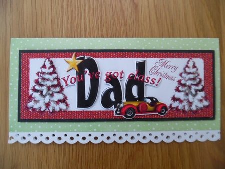 Dad" Words You Got Class with Christmas Tree and Car Dl by Denise Mynard