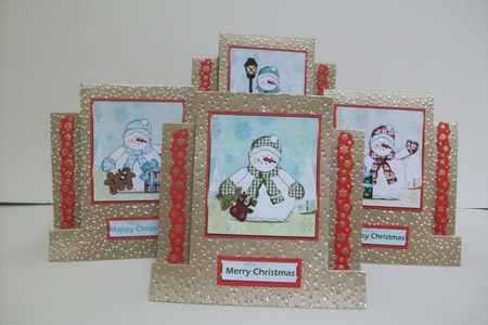 Snowman Collection of Small Card Fronts with Toppers by Denise Mynard