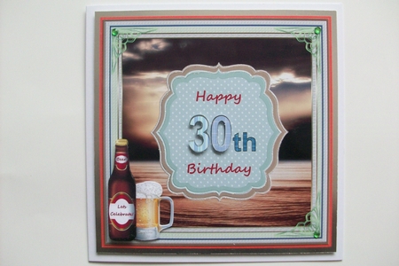Happy 30th Birthday By the River Topper by Denise Mynard