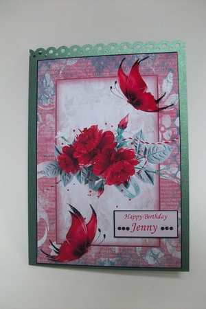 Red butterflies by Denise Mynard