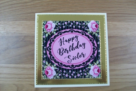 Pink and Black Floral Sister  by Denise Mynard