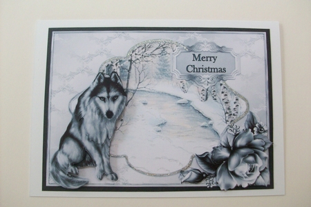 Peace at Christmas - A4 card making sheet with decoupage by Denise Mynard