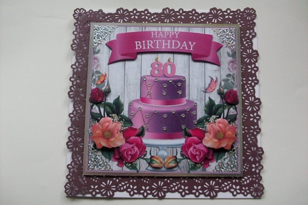 80TH BIRTHDAY CAKE & FLOWERS by Denise Mynard