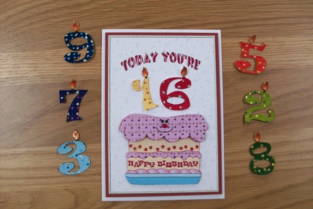 Today Youre Birthday cake with numbers for any age by Denise Mynard