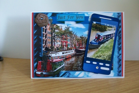 Fathers Day Canal Boat Phone  by Denise Mynard