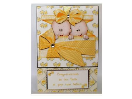 Twins (any Gender) Exploding Card by Denise Mynard