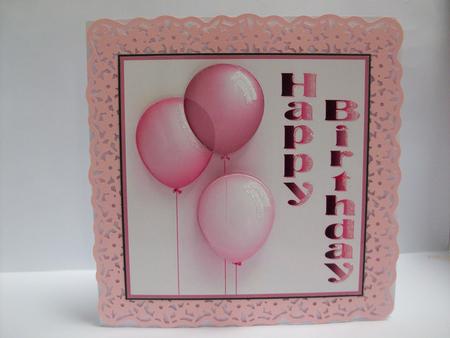 Birthday Balloons - Pink by Denise Mynard