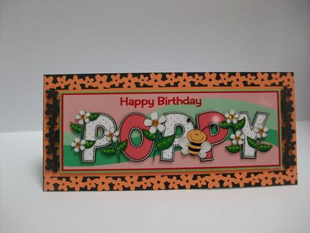 Flowers and Bees Poppy Large Dl by Denise Mynard