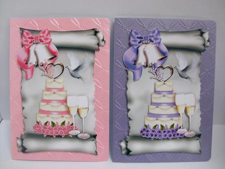 Wedding Cake with Champagne Toppers by Denise Mynard