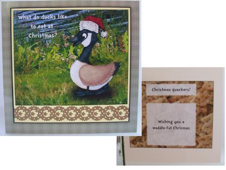 Funny Christmas Joke Christmas Quackers by Denise Mynard