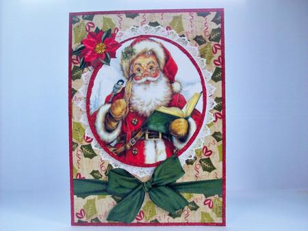 Vintage Santa Checking His List by Denise Mynard