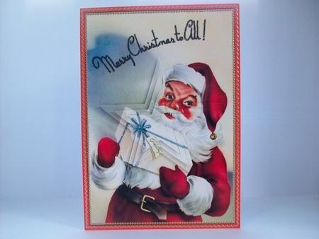 Santa Claus with Gift Star Pyramid by Denise Mynard