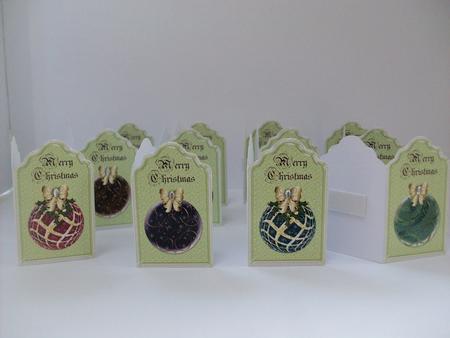 12 Tags with Christmas Baubles 4 by Denise Mynard