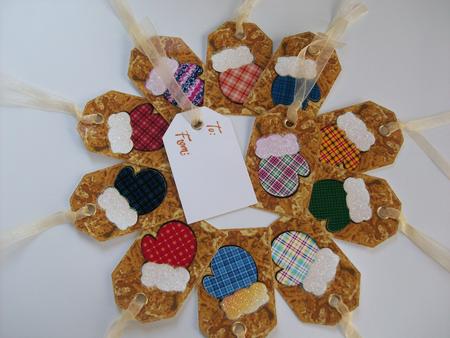 12 Mitten Tags by Denise Mynard