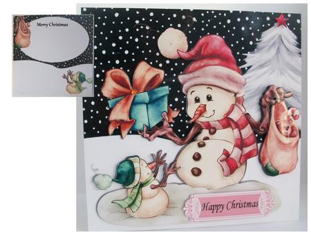 The Most Adorable Snowman,with Cute Teddy 8x8 Mini Kit by Denise Mynard
