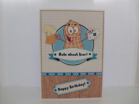 Nuts About Beer Topper - Father's Day / Male Birthday by Denise Mynard