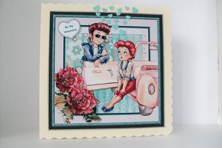 Hey Baby Card with Decoupage and Sentiment Tags by Denise Mynard