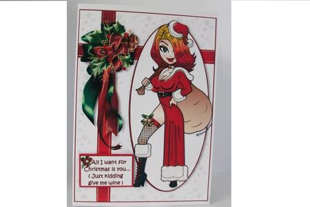 Mrs Claus Wants You for Christmas Quick Card by Denise Mynard